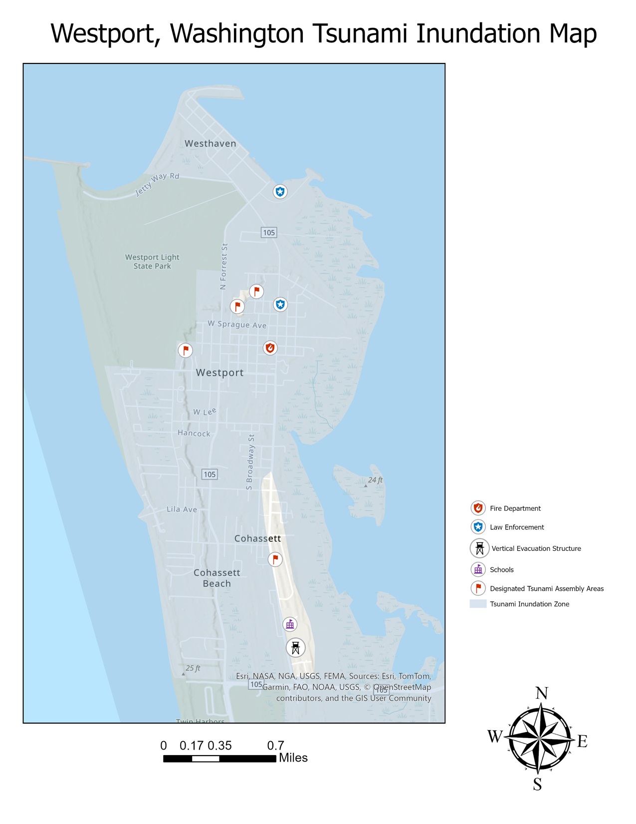 Mapping For Resilience: Comparing Tsunami Preparedness in Seaside, Oregon & Westport, Washington